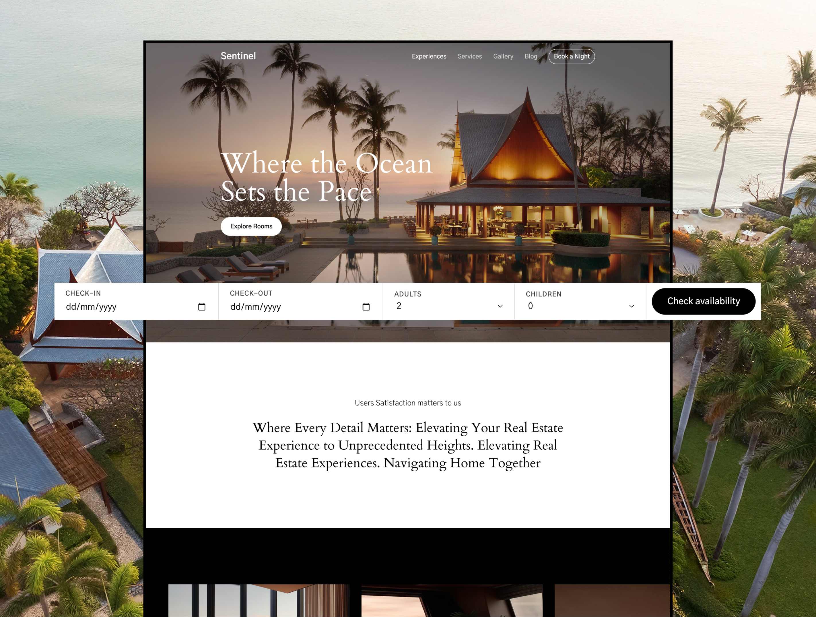 Sentinel - Luxury Hotel & Resort Template (Next.js + Sanity)