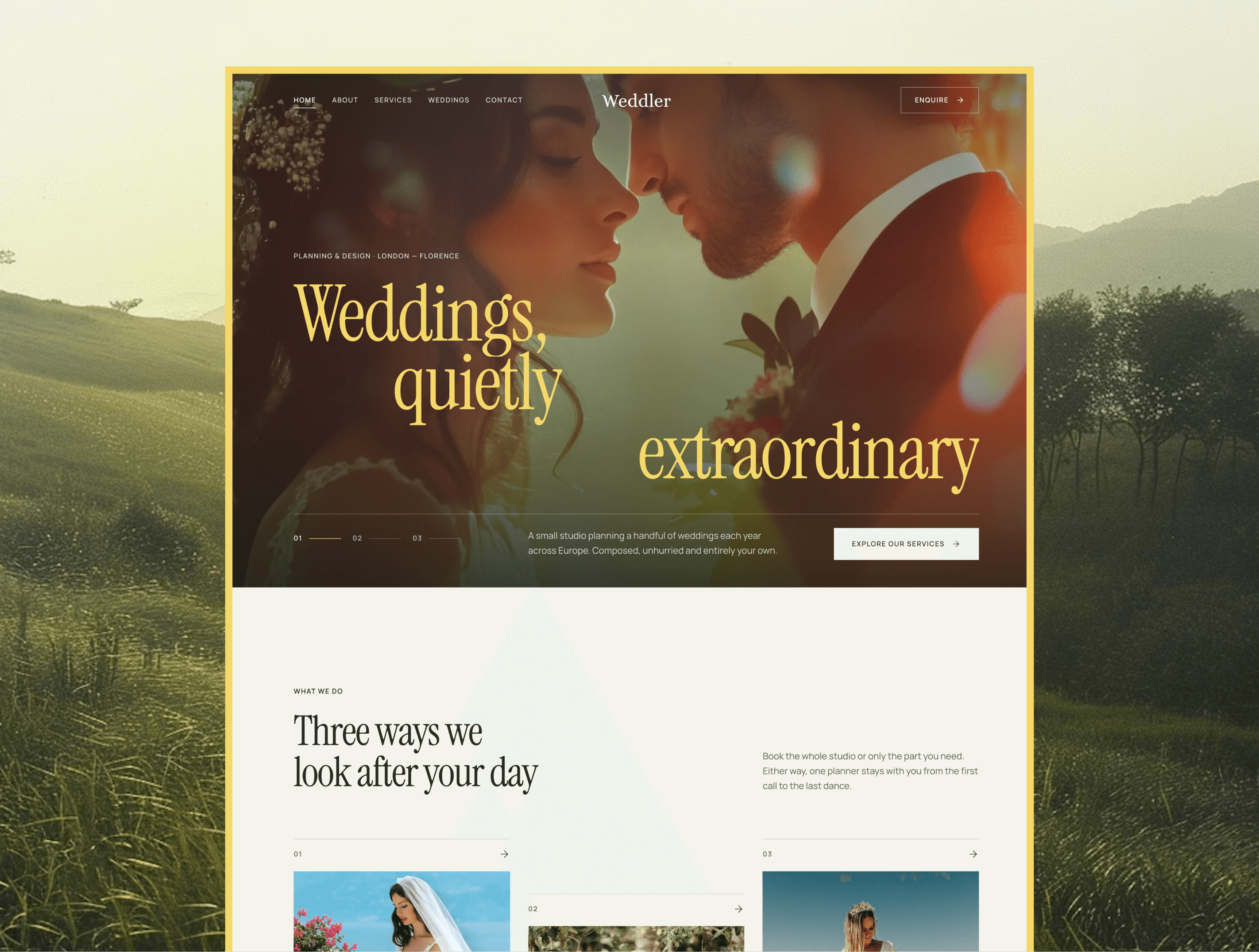 Weddler - Wedding Planner Website Template (Next.js + Sanity)